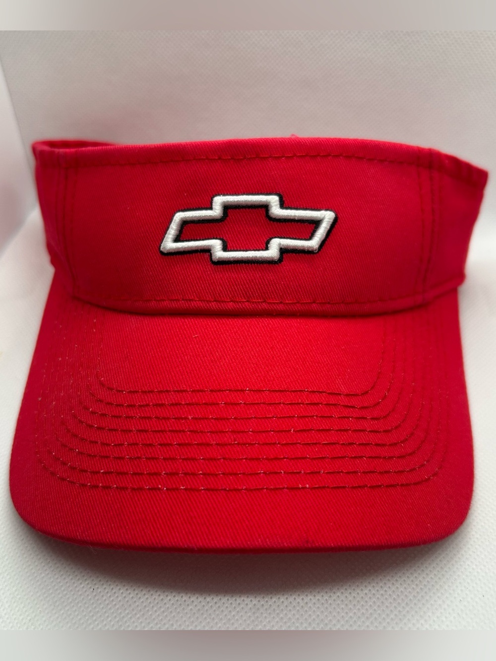 Chevrolet LOGO Sun Visor Cruisin Sports Red Adjustable CHEVY Hat General Motors